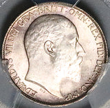1902 PCGS MS 64 Edward VII 6 Pence Great Britain Sterling Silver Coin (25051402C)