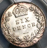 1902 PCGS MS 64 Edward VII 6 Pence Great Britain Sterling Silver Coin (25051402C)