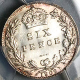1902 PCGS MS 64 Edward VII 6 Pence Great Britain Sterling Silver Coin (25051402C)