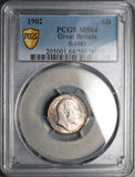 1902 PCGS MS 64 Edward VII 6 Pence Great Britain Sterling Silver Coin (25051402C)