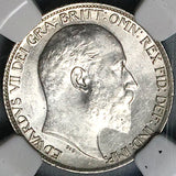 1903 NGC MS 63 Edward VII 6 Pence Great Britain Sterling Silver Coin (25020904C)
