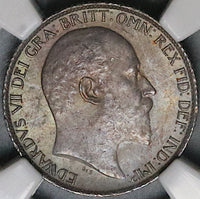 1903 NGC MS 64 Edward VII 6 Pence Great Britain Pedigree Silver Coin (23091404D)