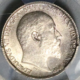 1906 PCGS MS 63 Edward VII 6 Pence Great Britain Gem Silver Coin (24081801C)