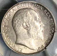 1906 PCGS MS 63 Edward VII 6 Pence Great Britain Gem Silver Coin (24081801C)