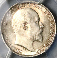 1906 PCGS MS 65 Edward VII 6 Pence Great Britain Gem Sterling Silver Coin (24042401C)