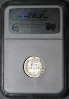 1907 NGC MS 63 Edward VII 6 Pence Great Britain Sterling Silver Coin (25030901C)