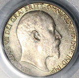 1908 PCGS MS 64 Edward VII 6 Pence Great Britain Key Date Sterling Silver Coin (26042502C)