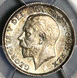 1911 PCGS MS 65 George V 6 Pence 6P Great Britain Gem Sterling Silver Coin (26021601C)