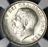 1913 NGC MS 63 George V 6 Pence Great Britain Sterling Silver Coin (23091403D)