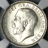 1913 NGC MS 63 George V 6 Pence Great Britain Sterling Silver Coin (23091403D)
