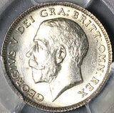 1913 PCGS MS 64 George V 6 Pence Great Britain Sterling Silver Coin (24092801C)