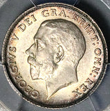 1914 PCGS MS-64 Great Britain 6 Pence George V Rainbow Toned Sterling Silver Coin (25090703C)