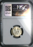 1917 NGC MS 65 George V 6 Pence Great Britain Gem Key Date Sterling Silver Coin (26041804C)