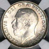1917 NGC MS 66 George V 6 Pence Great Britain Gem Key Date Silver Coin (26051607C)