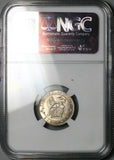 1917 NGC MS 66 George V 6 Pence Great Britain Gem Key Date Silver Coin (26051607C)