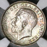 1918 NGC MS 64 George V 6 Pence Great Britain WWI Sterling Silver Coin (26020701C)