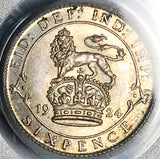 1924 PCGS MS 63 6 Pence George V Great Britain Vintage OGH Silver Coin (26100303C)