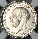 1927 NGC PF 66 George V 6 Pence Proof Great Britain Acorn Silver Coin (23050702D)