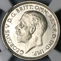 1927 NGC PF 66 George V 6 Pence Proof Great Britain Acorn Silver Coin (23050702D)