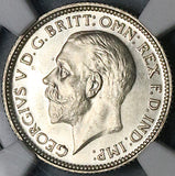 1927 NGC PF 66 George V 6 Pence Proof Great Britain Acorn Silver Coin (23050702D)