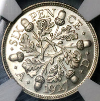 1927 NGC PF 66 George V 6 Pence Proof Great Britain Acorn Silver Coin (23050702D)