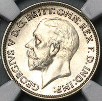 1933 NGC MS 65 6 Pence George V Great Britain Oak Leaf Acorn Silver Coin (23052902C)