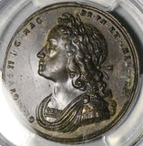 1727 PCGS AU George II Coronation 34mm Croker Bronzed AE Medal (26072003C)
