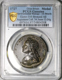 1727 PCGS AU George II Coronation 34mm Croker Bronzed AE Medal (26072003C)