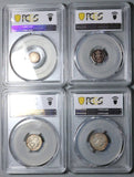 1906 PCGS MS PL 64 Great Britain Edward VII Maundy Set 4 Silver Coins (25100704C