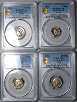 1906 PCGS MS PL 64 Great Britain Edward VII Maundy Set 4 Silver Coins (25100704C