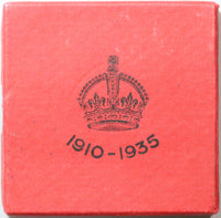 1935 Great Britain George V Queen Mary Choice UNC Silver Jubilee Medal Box 32mm (24060801R)