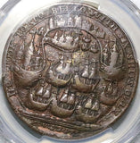 1739 PCGS VF Porto Bello Vernon Medal Ships Naval Victory War Ships Cannon Colonial Pedigree (25101703C)