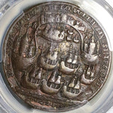 1739 PCGS VF Porto Bello Vernon Medal Ships Naval Victory War Ships Cannon Colonial Pedigree (25101703C)