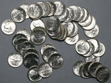 1955-P Roosevelt Dimes BU Roll 50 Pcs Unsearched 10 Cents Gem 3.575 oz asw Coins (25122002R)