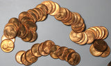 1944-D Lincoln Wheat Cent Roll Gem RED BU Uncirculated Cents 50 Coins (23102804R)