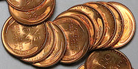 1944-D Lincoln Wheat Cent Roll Gem RED BU Uncirculated Cents 50 Coins (23102804R)