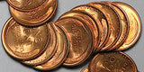 1944-D Lincoln Wheat Cent Roll Gem RED BU Uncirculated Cents 50 Coins (23102804R)