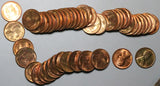 1955-S Lincoln Wheat Cent Roll Gem RED BU Uncirculated Cents 50 Coins (23102803R