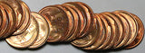 1955-S Lincoln Wheat Cent Roll Gem RED BU Uncirculated Cents 50 Coins (23102803R