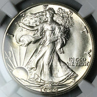 1944-D NGC MS 66 Walking Liberty Half Dollar Walker Gem USA Coin (25050703C)