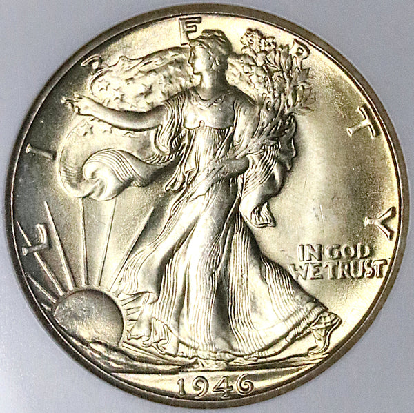 1946-D NGC MS 65 Walking Liberty Half Dollar Walker Gem USA Coin (25050101C)