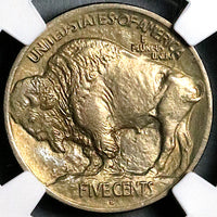 1913-S NGC MS 62 Type 1 Buffalo Nickel 5 Cents United States Coin (24103002C)