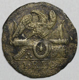 1802-08 USA First Artillery Regiment Coat Button War 1812 (24090706R)