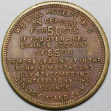 1916 Venice Savings Bank 50 Cents Token Gondola Canal CA Rare XF Coin (24090802R)