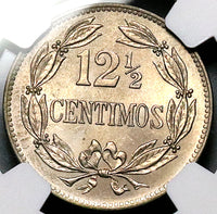 1927 NGC MS 64 Venezuela 12 1/2 12.5 Centimos Horse Mint State Coin (25060801C)