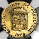 1944 NGC MS 64 Venezuela 12 1/2 12.5 Centimos Horse Mint State Coin (25061503C)