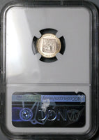 1894-A NGC MS 62 Venezuela 1/4 Bolivar 25 Centimos Horse Silver Coin (25052901C)