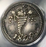 1829 PCGS XF 45 Venezuela 1/4  Real Gran Colombia Rare Silver Coin (26061901C)