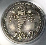 1829 PCGS XF 45 Venezuela 1/4  Real Gran Colombia Rare Silver Coin (26061901C)