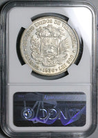 1936 NGC MS 61 Venezuela 5 Bolivares Silver 90% Mint State Crown Coin (24020603C)